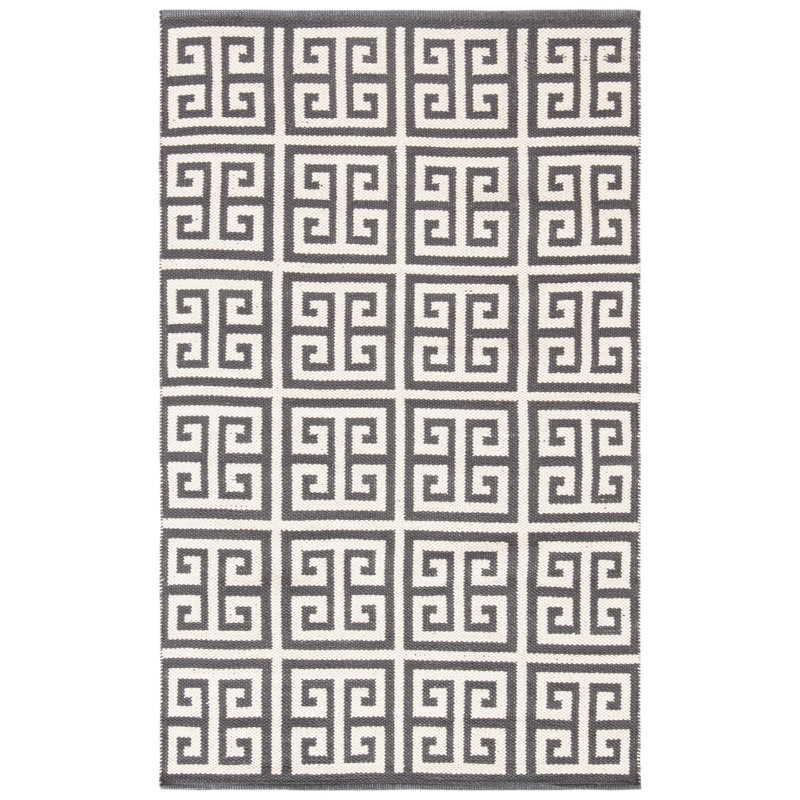 Royalton Hand Woven Cotton Geometric Rug, Rectangle 3' x 5'