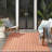 Casie Geometric Reversible Indoor / Outdoor Area Rug in Orange-119130280