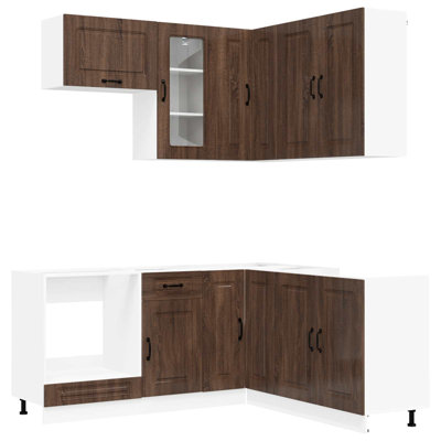 vidaXL Kitchen Unit with Drawer with Door KALMAR 8 pcs Engineered Wood