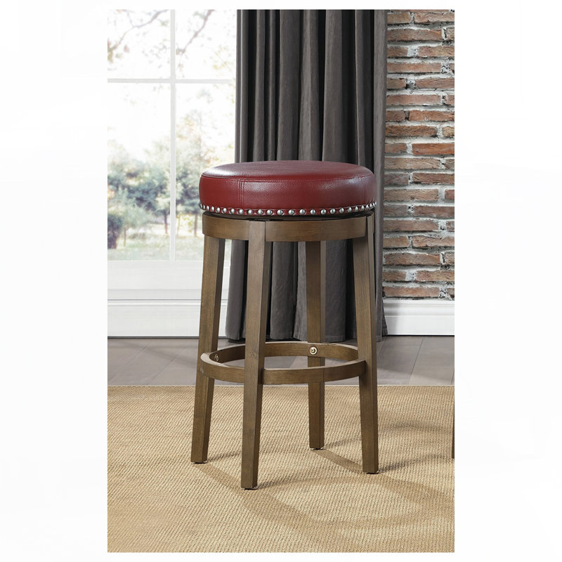 Ensemble de tabourets ronds et pivotants, Tabouret de bar (siège d'une hauteur de 30,5 po), Rouge