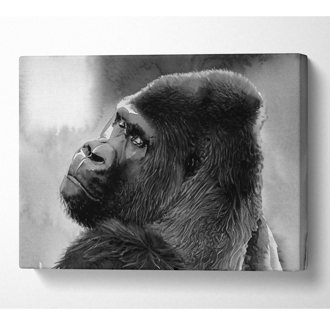 Gorilla Face - Kunstdrucke auf Leinwand - Wrapped Canvas