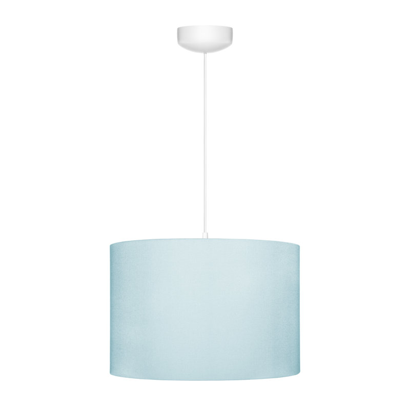 Hussey 1 - Light White Drum Pendant, Mint