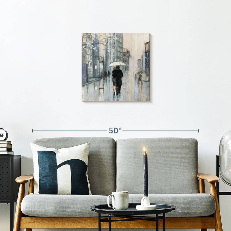 Sireci Spring Rain New York Neutral, 20" H x 20" W