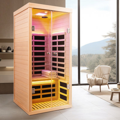 Grand sauna en pruche pour une personne