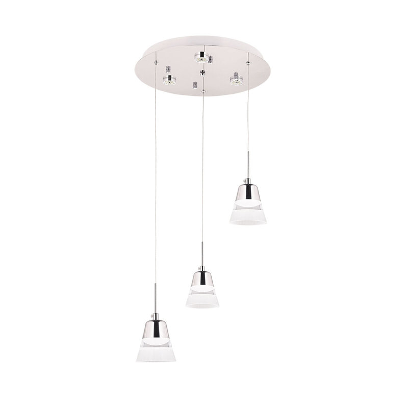 3 - Light Silver LED Cluster Pendant