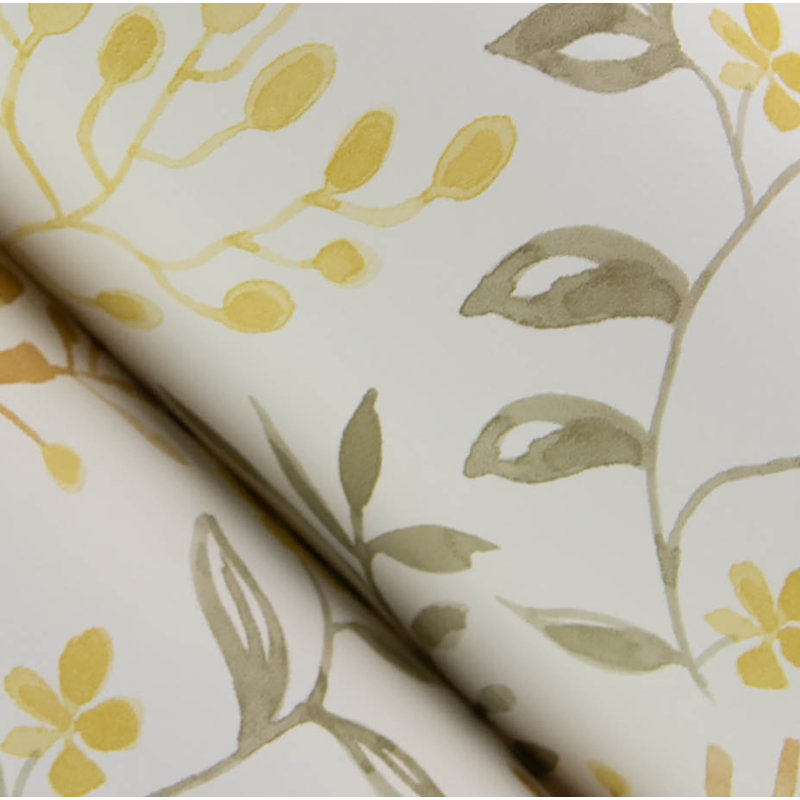 Sirène pré-roulée double rouleau floral, Jaune
