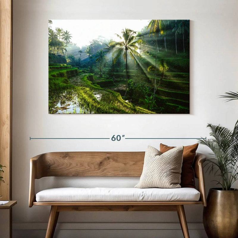 Rizières en terrasses Alvord Bali, H 32 po x l 48 po