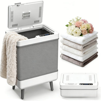 35L Large Bathroom Towel Warmer Bucket: Aromatherapy, Temp & Timer Control, Foldable, Fits 3 45"X70" Towels/Blankets, Auto Shut-Off