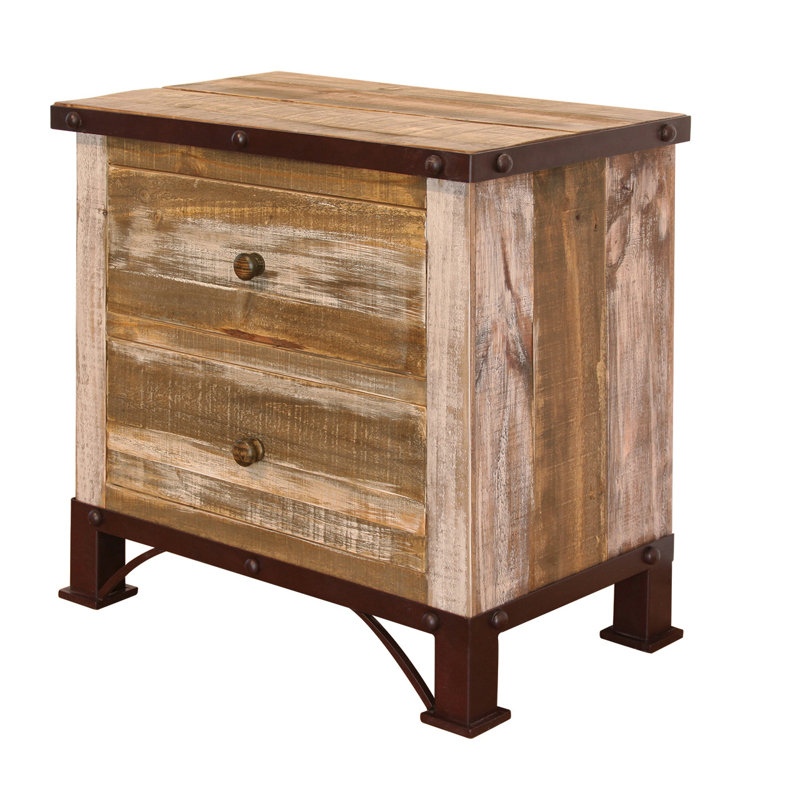 Table de chevet 2 tiroirs Izear