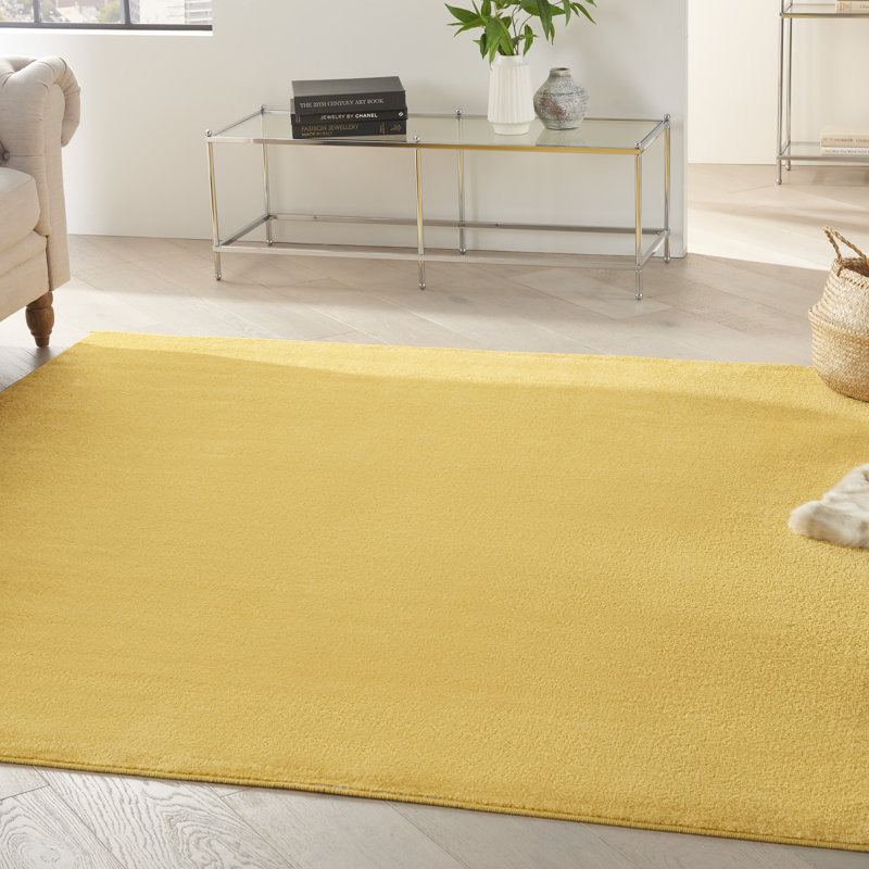 Tapis jaune Yolonda, Carré 7 pi Carré