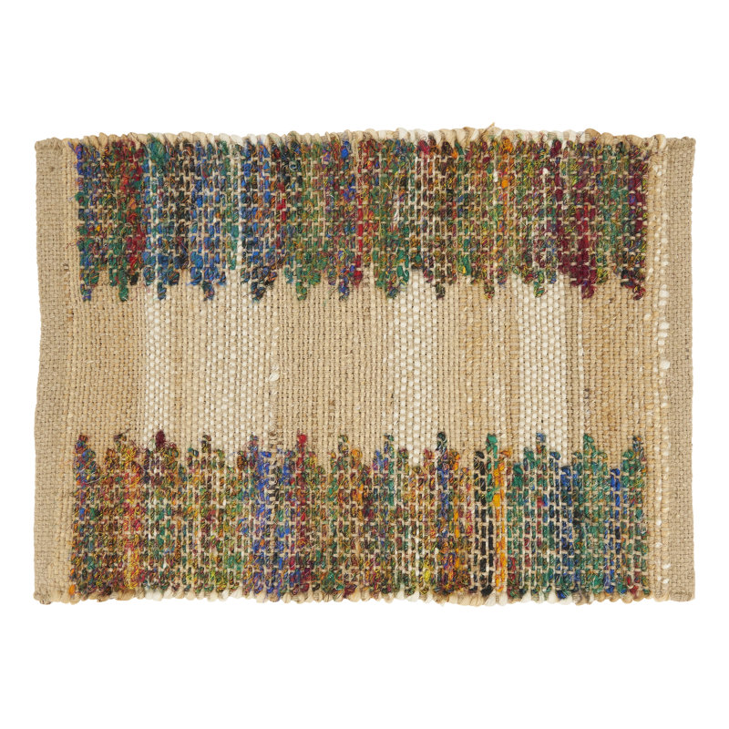 Rainbow Rhythm Multicolor Jute and Cotton Placemats, Set of 4