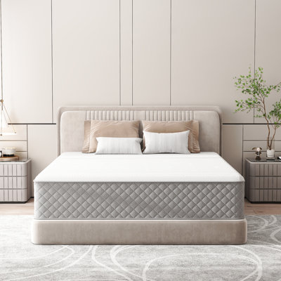 Noren Quilted Top 12" Queen Mattress Memory Foam Medium Firm Hybrid Mattress in a box With Certipur-us, Pocket Spring