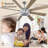 Nimbella 72" Chrome Modern Dimmable Ceiling Fan with Lights and Remote, 6 Speed Reversible DC Motor Ceiling Fan-262357303