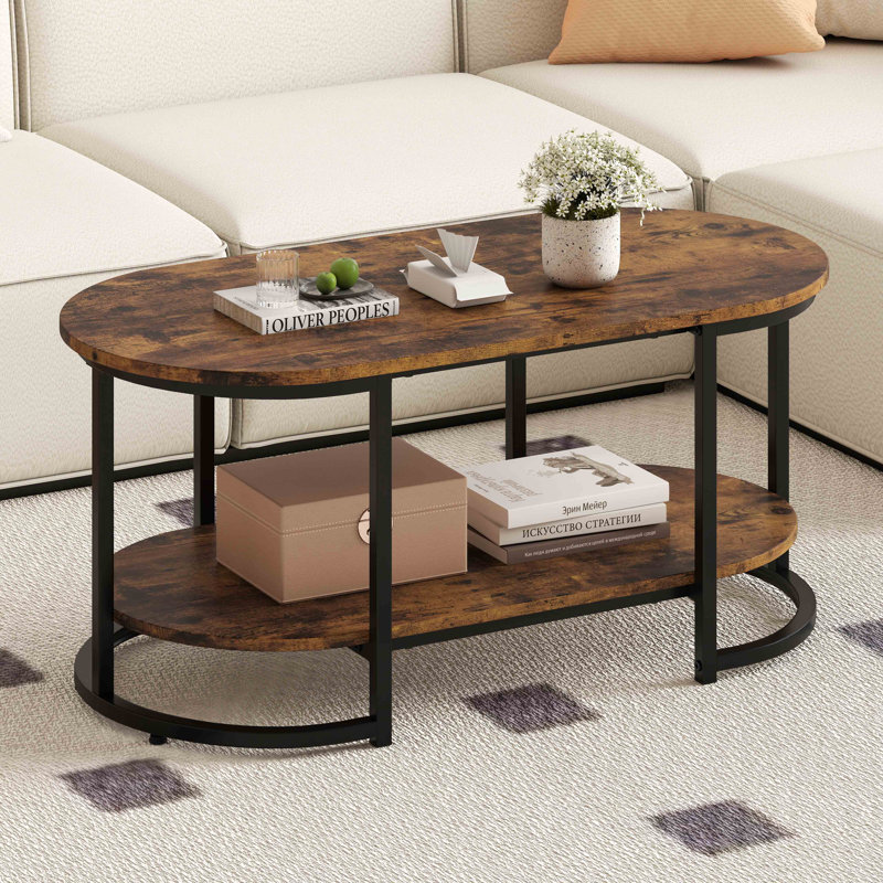 Coffee Table with Storage, Brown
