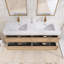 Ensemble de meuble-lavabo double 60 po avec surface solide 60 po-433716124-433716126