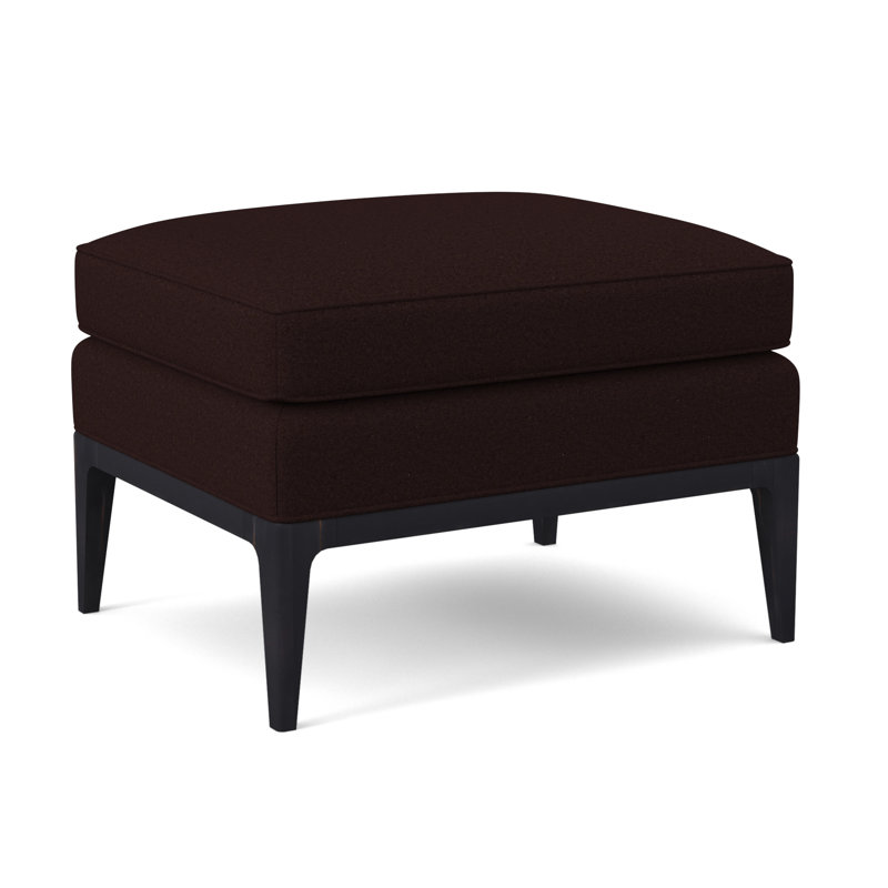 Claxton Upholstered Ottoman, Vintage Ebony, Margaret Mahogany