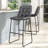 Bianchini Upholstered Counter Stool with Metal Frame