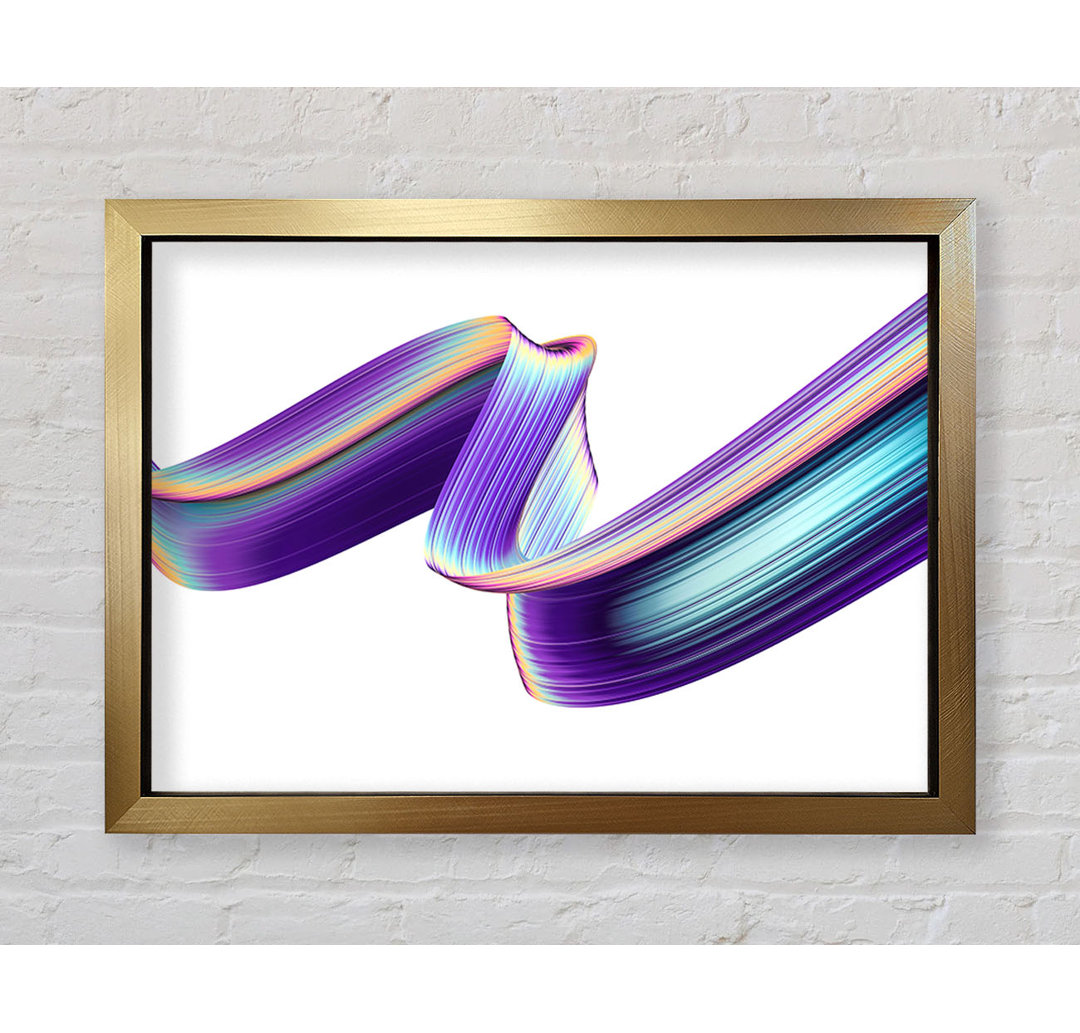 Ribbon Of Purple Neon Light - Einzelne Bilderrahmen Kunstdrucke