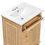 Meuble-lavabo de 24 po de largeur avec lavabo, 1 tiroir rabattable et 2 tiroirs, tablette réglable, naturel