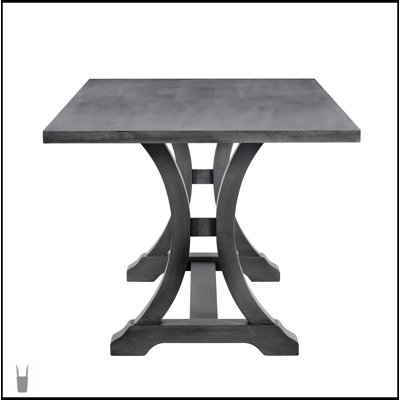 6-Piece Farmhouse Dining Table Set With Rectangular Trestle Table, 4 Upholstered Chairs & Bench For Elegant Dining