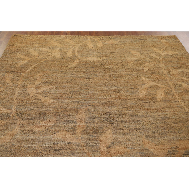 Abstract Hand-Knotted Area Rug 7x10