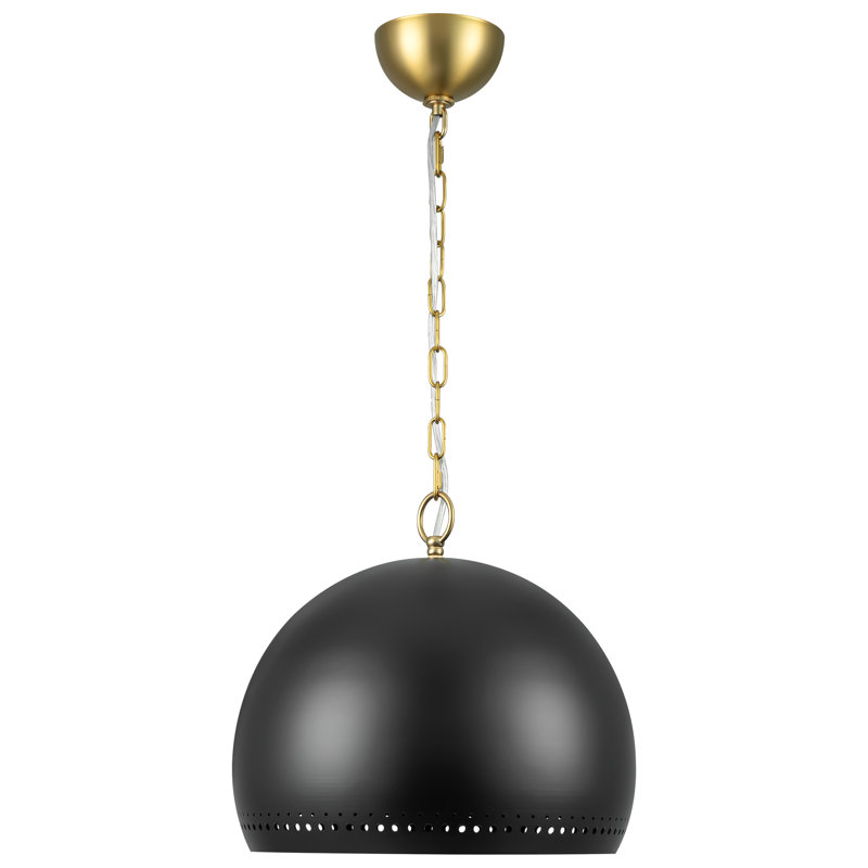 Lodi 1-Light Dome Pendant, Black