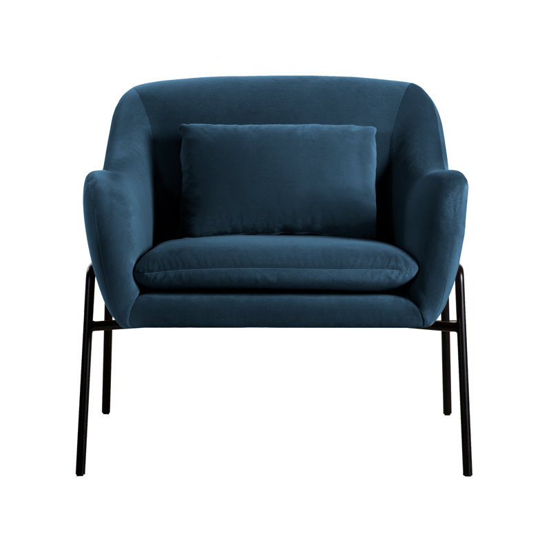 Bloch Velvet Armchair, Blue