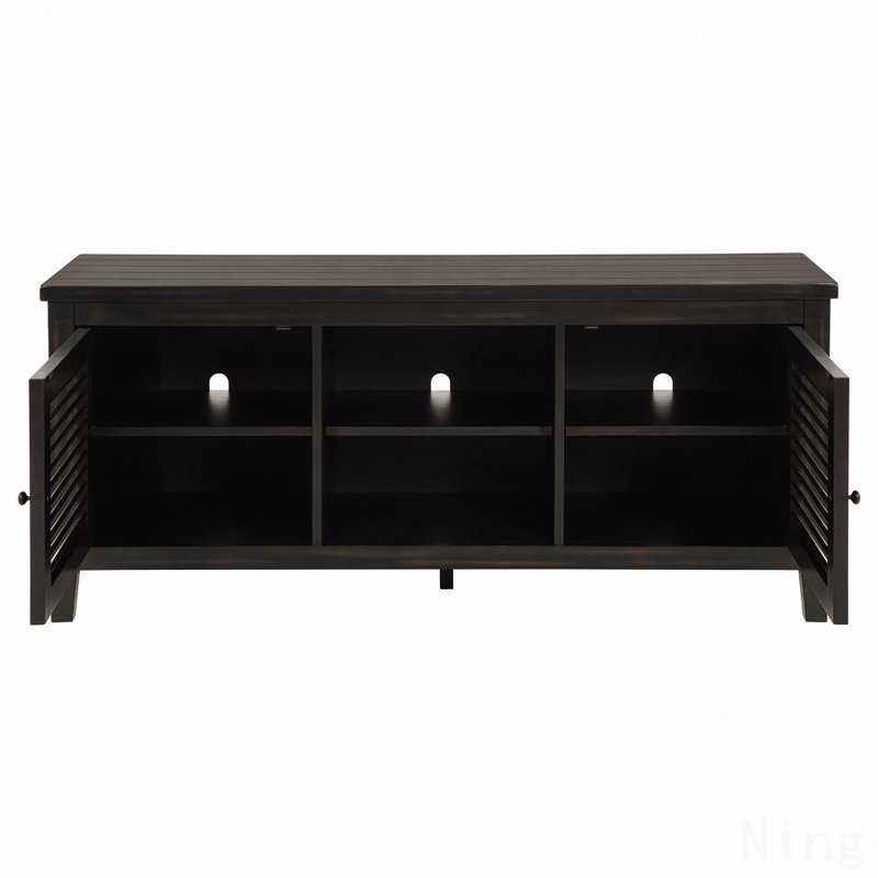 Meuble télé 2 portes, meuble multimédia de rangement de base pour la chambre à coucher du salon