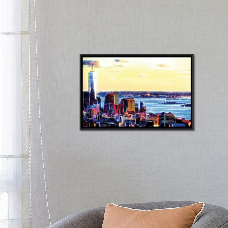 «Seen From Above», impression sur toile, H 18 po x l 26 po x P 1,5 po, Toile avec cadre noir, Pas de tapis