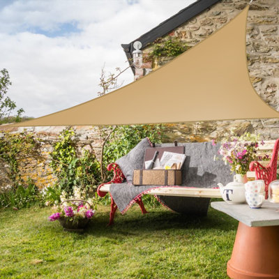 Drumraymond 3.6m x 3.6m x 3.6m Triangular Sun Shade Sail