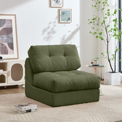 8.3" Futon mattress, Folding Sofa Bed，Modern Corduroy Upholstered Sofa - Comfortable Accent Chair