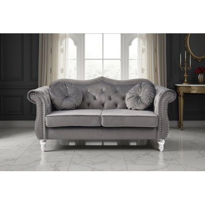 Modla  Velvet Fabric Loveseat