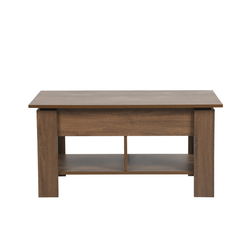 Elot Lift Top Coffee Table, Brown Wood/Brown