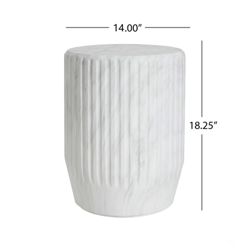 Table d'appoint Perseus, Blanc