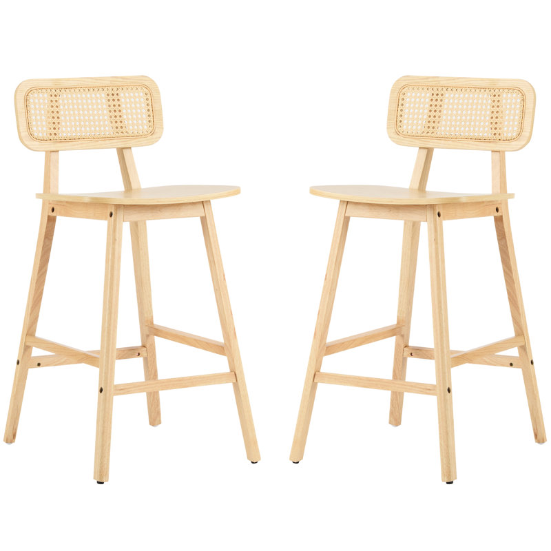 2 sièges en bois d'hévéa naturel, siège solide profilé, attrayant, polyvalent pour les accessoires de maison, facile à nettoyer de 2 sièges courbés à finition naturelle, réglages complexes, sans effort