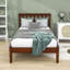 Lit plateforme simple en bois avec tête de lit-803927301
