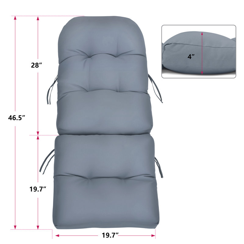 Chaise d'extérieur avec coussin de siège gris, ensemble de deux pièces., Gris