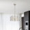 Lustre tambour en nickel satiné à 6 lumières de 20 po Ariello