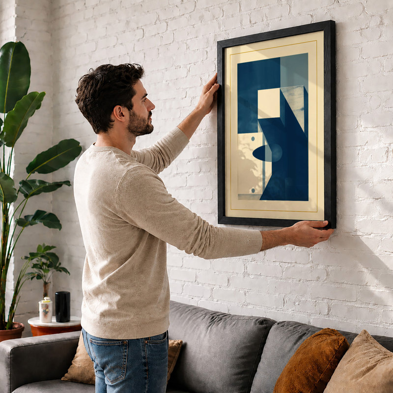 Interlude Geometric - Framed Print, Unframed, A2 - 59.4 x 42.0 cm