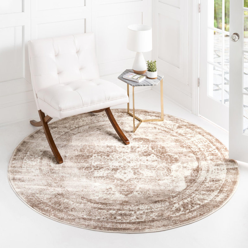 Tapis oriental brun / beige / ivoire Coblitz, Rectangle 2 pi 2 po x 3 pi 1 po