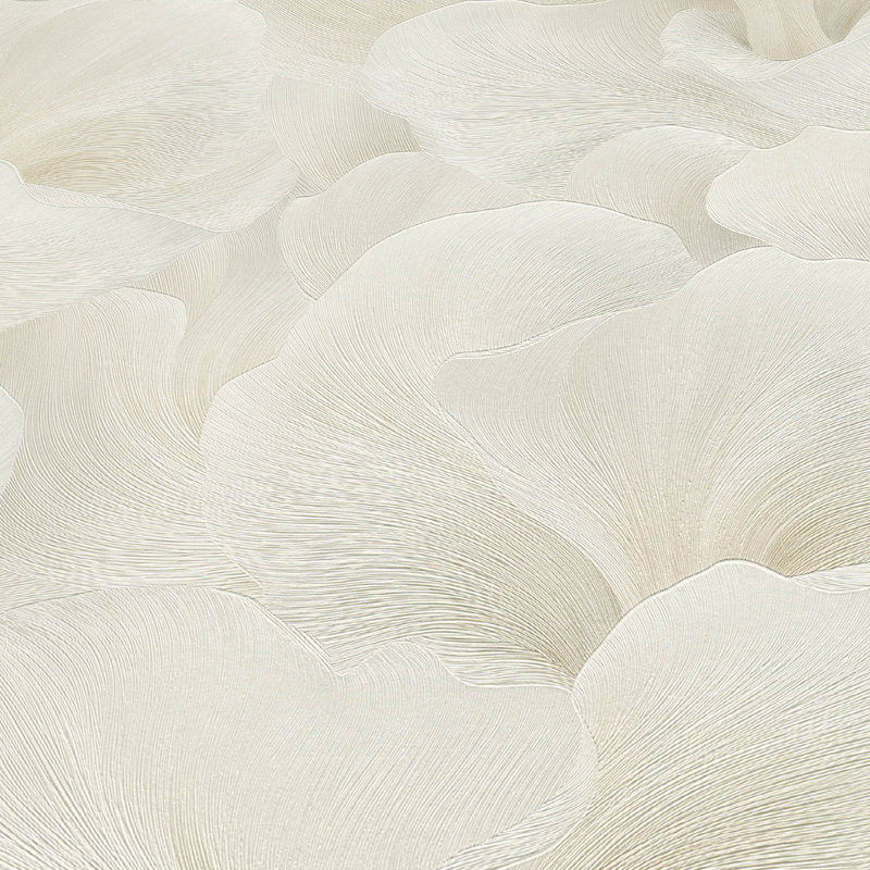 Papier peint floral, Beige