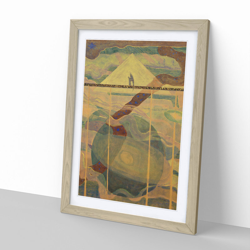 Sonata of the Stars by Mikalojus Konstantinas - Picture Frame Painting, 48cm H x 36cm W x 2cm D, Oak Framed