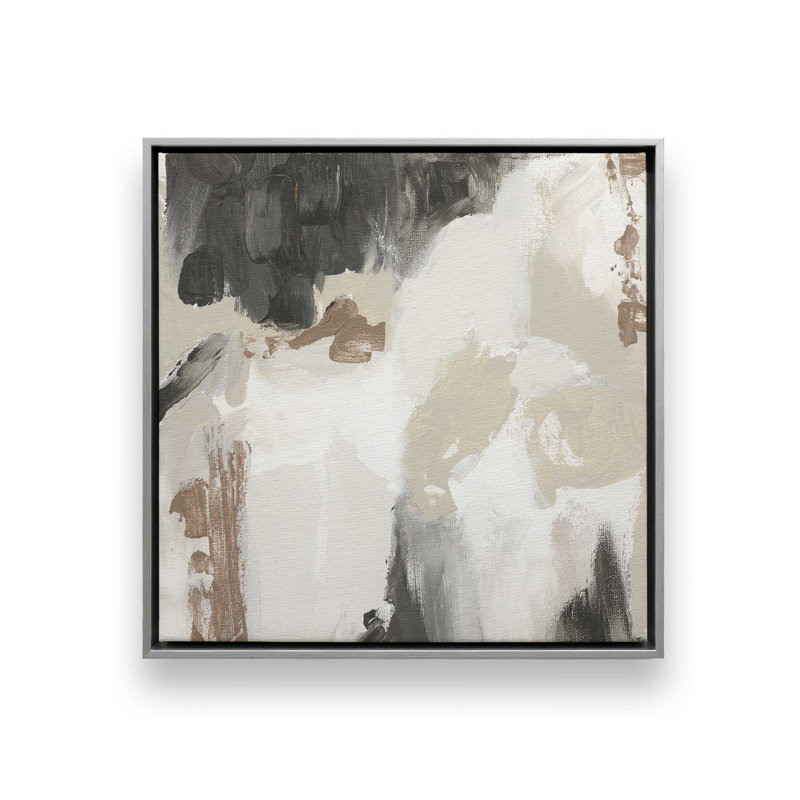 "Mosaïque monochrome V1" sur toile, H 32,75 po x l 32,75 po x P 1,75 po, Cadre en chrome poli