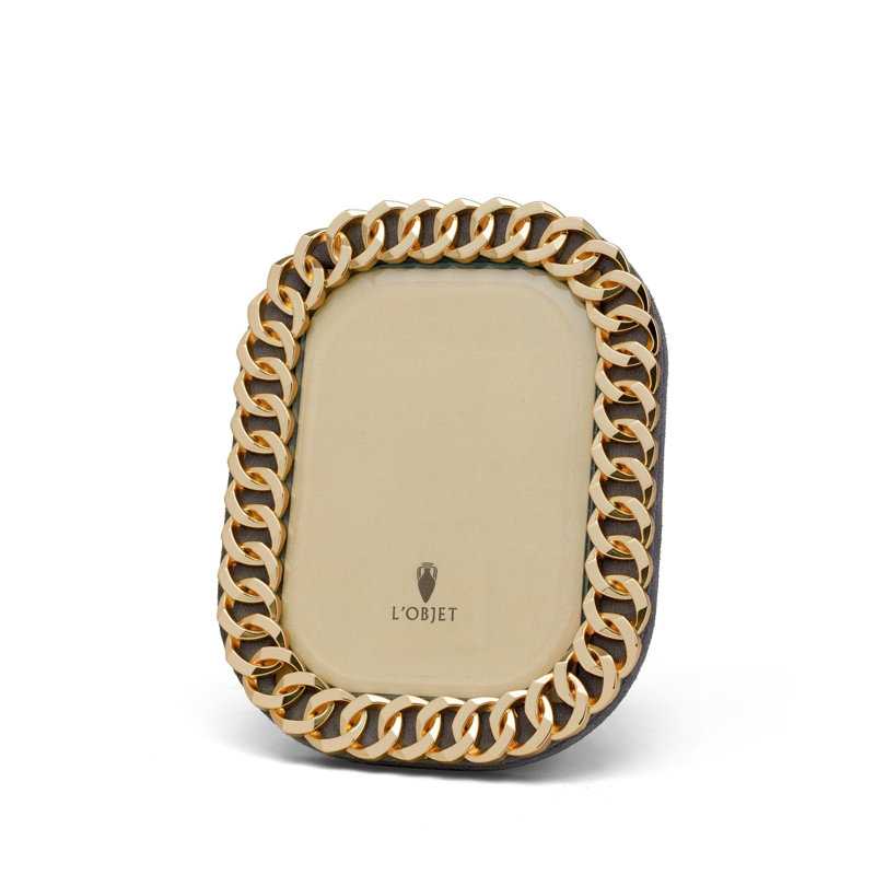 Cuban Link Frame, Gold, 24k Gold Plated, 4" W x 6" H