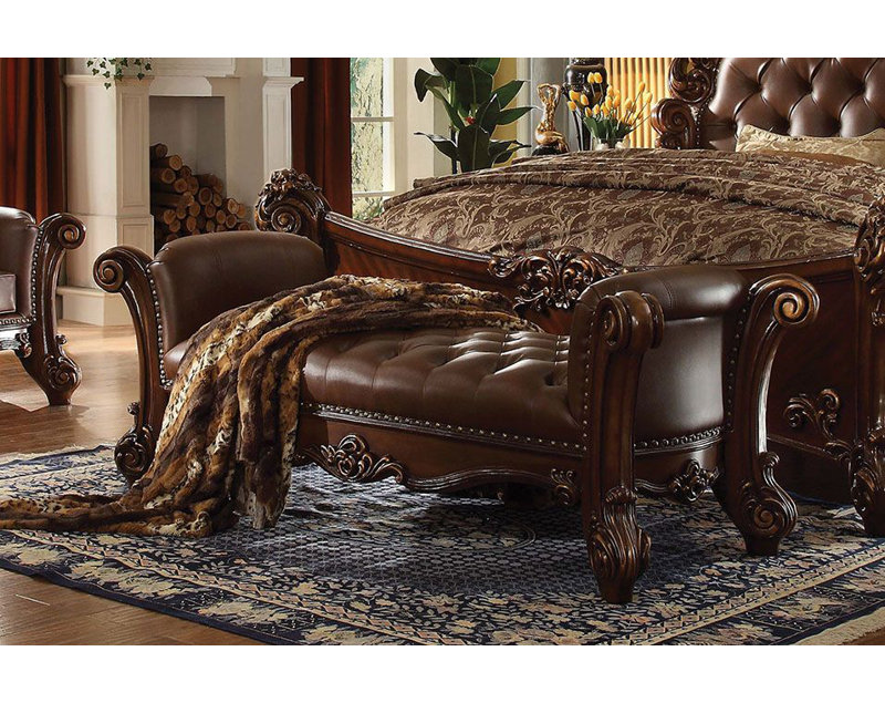 Banc rembourré Koios, Brun / cerisier