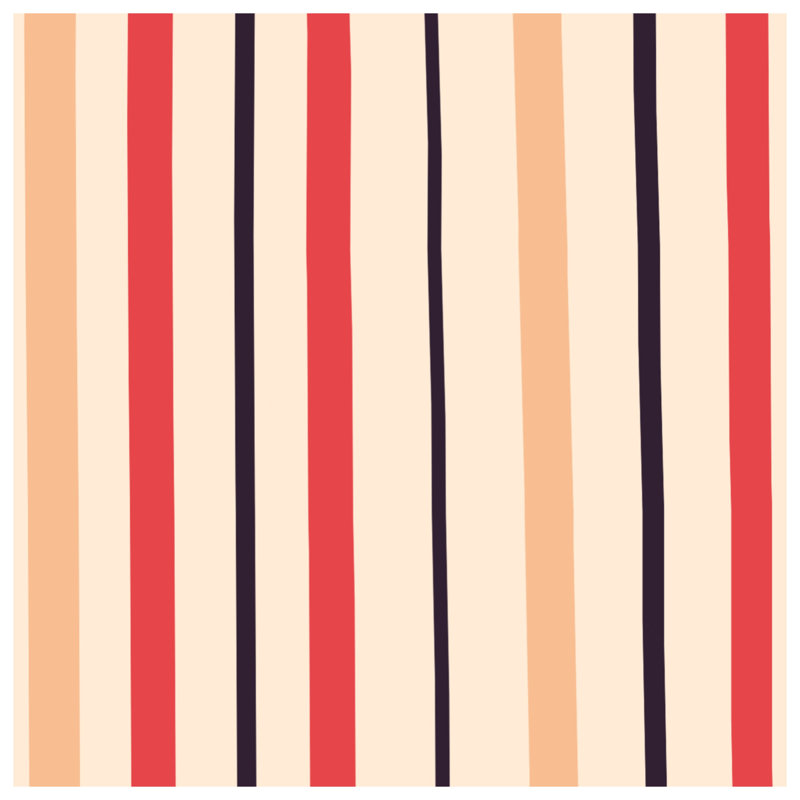 Multicolor Vertical Stripes Double Sided Throw Pillows, 18 x 18 inches