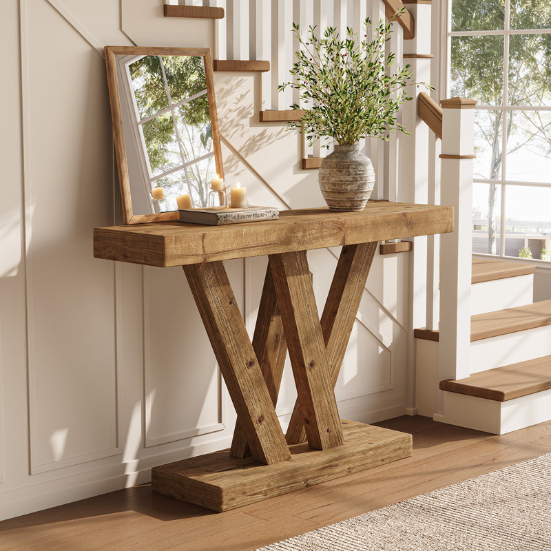119.9Cm Solid Wood Console Table