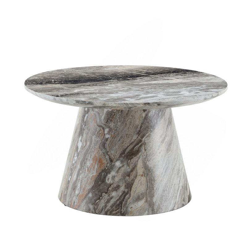 Textured Medium Density Fiberboard Circular Coffee Table