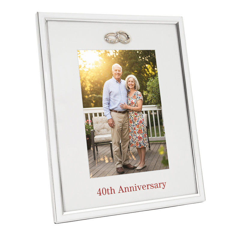 Silver Metal Picture Frame with Mat