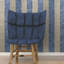 Ayley Wallpaper Blue Gray Rusted Brass Gold Metallic Stripes Striped Rolls 3D